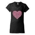 thumbnail image 2 of Wild Bobby, Pink Ribbon Heart, Breast Cancer Awareness, Women Standard V-Neck Tee, Black, Small, 2 of 5