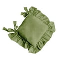 thumbnail image 6 of colaxi Chair Cushion with Ties 40x40cm Cotton Filling Soft Comfortable Ruffles Seat Mat Seat Cushion for Farmhouse Home Wedding Decoration green, 6 of 10