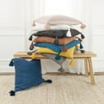 thumbnail image 3 of Rizzy Pillow Knife Edged Woven Pillow White 17"x17"x9", 3 of 6