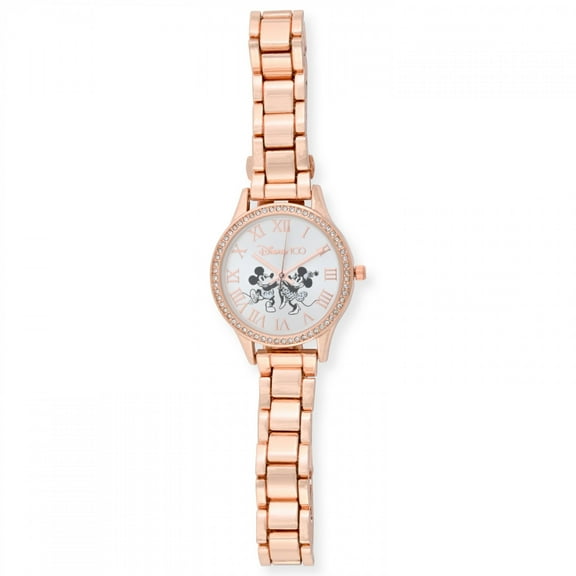 Disney 100 Year Anniversary Mickey and Minnie Watch with Metal Band