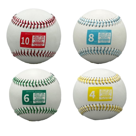 Leather Weighted Baseballs for Adults and Youth | Play 9 | Weighted Baseballs