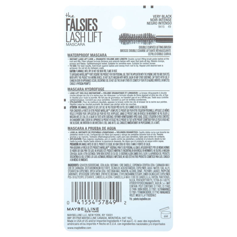 Maybelline The Falsies Lash Lift Waterproof Mascara, Very Black photo 8