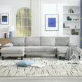 thumbnail image 2 of [VIDEO provided][New]U-Shaped Couch with Oversized Seat,4-Seat Sofa with Double Chaise,Comfortable and spacious indoor furniture for Living Room,Apartment, 2 of 17