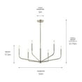thumbnail image 5 of 52718NI Kichler Lighting Madden - 6 Light Chandelier-17.5 Inches Tall and 32 Inches Wide-Brushed Nickel Finish, 5 of 6