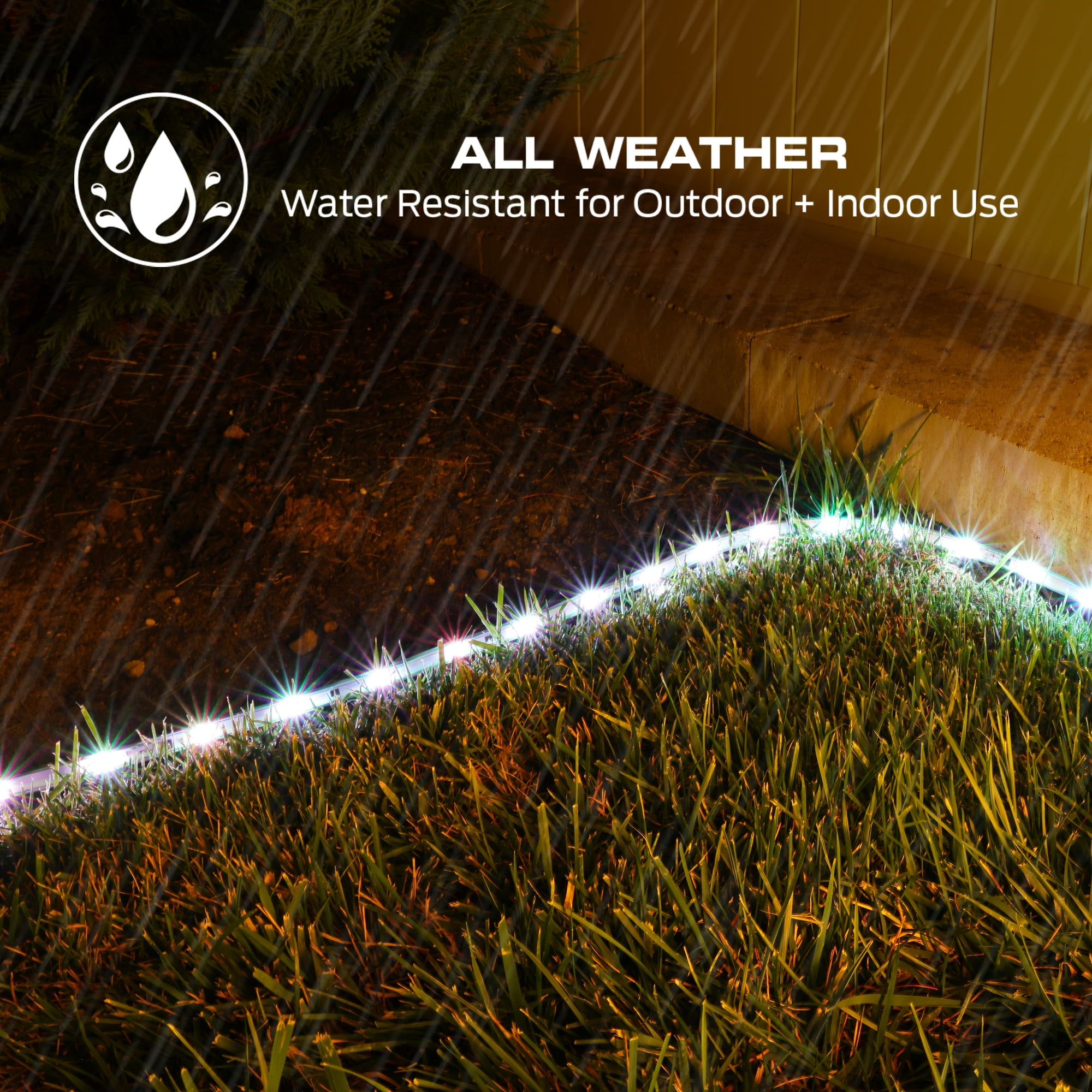 Monster Smart 100ft Outdoor LED Strip Lights, Multicolor Flow LED Lights for Patio & Backyard, App & Voice Control