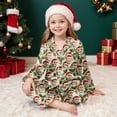 thumbnail image 4 of Gubotare Kids Plaid Christmas Pajamas Girls Little Big Girls Pajamas Long Sleeve PJs Pajamas Size 11-12 (Khaki,11-12 Years), 4 of 6
