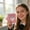 Pink, variant on Mini Photo Card Holder Blue Album 1 Pack, Compact Memory Book With Heart Window And Charm, Ideal For Storing Photos Cards & Keepsakes, Perfect For Collectibles &