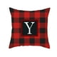 thumbnail image 1 of Xihbxyly Ofertas del día Liquidación Almohada navideña con muñeco sin rostro, gnomo enano, duende, enrejado, Navidad, copo de nieve, melocotón, funda de almohada estampada para sofá, 1 of 1