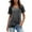 Dark Gray, variant on RMGVDSD Women's 2025 Fashion Tops Round Neck Short Sleeve Casual T Shirt Women With Knot Solid Color Relaxed Fit Top Trendy Going Out Tops