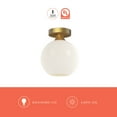 thumbnail image 4 of Alora Lighting Fm506108op Castilla 8" Wide Semi-Flush Globe Ceiling Fixture - Gold, 4 of 7