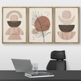 thumbnail image 2 of wall26 Framed Canvas Print Wall Art Set Mid-Century Pastel Geometric Semi Circles Nature Abstract Illustrations Modern Art Bohemian Decorative for Living Room, Bedroom, Office - 16"x24"x3 Natural, 2 of 5
