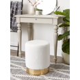 thumbnail image 3 of White Velvet Stool 13.5x13.5x16.5, 3 of 3