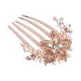 thumbnail image 3 of Visland Hair Comb Long Lasting High-end Shiny Rhinestone Five Teeth Hair Barrette Hair Styling Accessories, 3 of 7