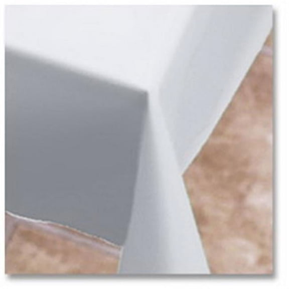 Hoffmaster 112000 CPC 54 x 108 in. White Plastic Banquet Table Covers, Case of 12