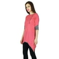 thumbnail image 1 of Phagun Indian Pink Kurti Top Designer Kurta Women Rayon Casual Top Tunic Dress, 1 of 1