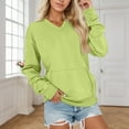 thumbnail image 2 of Bibifish Womens Sweatshirts V Neck Pullover Sweatshirts Soft Long Sleeve Sweatshirts Daily Wear Sports Loose Winter Tops With Pockets, 2 of 5