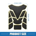 thumbnail image 4 of Universal 3D Motorcycle Gas Tank Decal 7.68''x5.63'' Gas Tank Protector Sticker Fuel Oil Gas Tank Pad Protector Sticker Decal PVC Rubber Black Yellow, 4 of 7