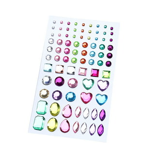 5 Sheets Jewels Stickers Self-Adhesive Craft Jewels and Gems Assorted Size  Crystal Gem Flatback Sticker Mixed Shapes Rhinestone for Crafts Bling Jewel  for DIY Crafts Arts Projects Nail Body Multicolor