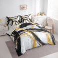 thumbnail image 2 of Homewish Golden Black Circle 7-Piece King Bedding,Classic Abstract Geometric King Bed in a Bag,Light Gray Reversible, 2 of 8