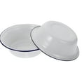 thumbnail image 4 of 2pcs Enamel Bowl Household Enamel Bowl Vintage Enamelware Basin Kitchen Enamel Bowl, 4 of 9
