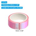 thumbnail image 2 of Unique Bargains 15mmx5m Holographic Tape Adhesive Metallic Foil Masking Sticker, Pink 12 Roll, 2 of 5