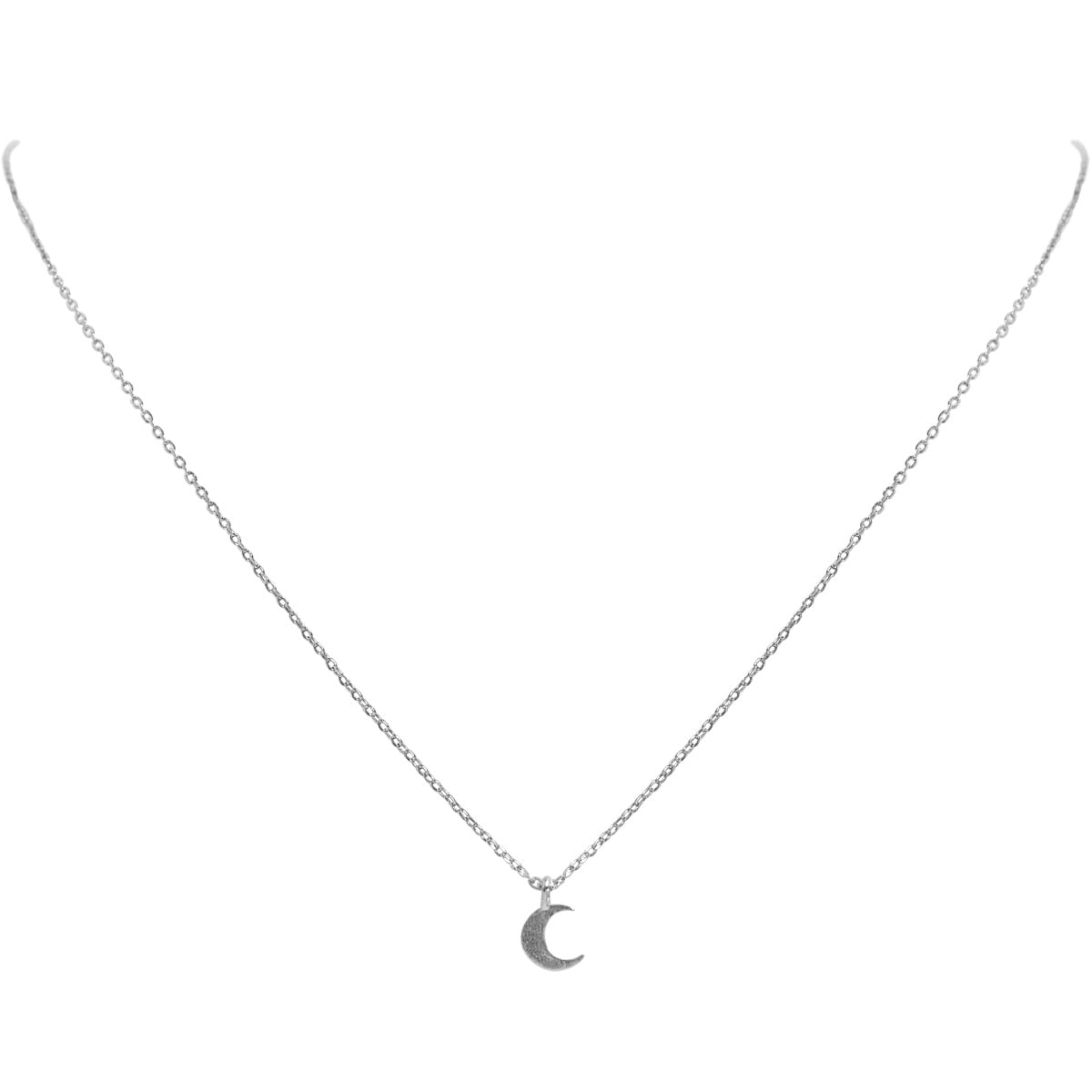 Tiny Crescent Moon Necklace - Small 