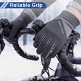 thumbnail image 3 of Unique Bargains Full Finger Outdoor Fleece Women Motorcycle Gloves Cycling Gloves for Climbing Motorcycling Hiking Cycling Polyester Gray One Size 24cm x 9.5cm 1Pair, 3 of 7