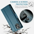 thumbnail image 2 of Compatible with iPhone 14 Wallet Case, PU Leather Flip Case with Card Holders RFID Blocking Stand [Shockproof TPU Inner Shell] Phone Cover for iPhone 14, Blue, 2 of 11
