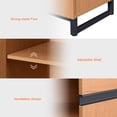 thumbnail image 5 of WAMPAT 3-Piece Modern 72" Tall Library Bookcases with Metal Base & Adjustable Shelves, Wood Bookshelves with Storage Cabinet & Open Shelves for Home Office & Living Room, Mocha, 5 of 6
