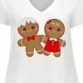 thumbnail image 4 of Inktastic Gingerbread Couple Women's Plus Size V-Neck T-Shirt, 4 of 5