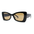 thumbnail image 2 of Womens Narrow Butterfly Mod Fashion Sunglasses Black - Brown, 2 of 4