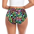 thumbnail image 3 of Womens Underwear Trendy rainbow Leopard cool Cuteness No Show Seamless Underwear for Women, Soft Stretch Women's Panties, Hipster Ladies Panties Bikini Underwear Briefs, 3 of 6