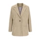 thumbnail image 5 of Blazer para mujer, chaqueta con botones de color liso, doble bolsillo, solapa, blazer de traje de moda, top de poliéster para mujer, 5 of 8