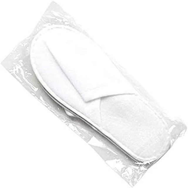 jovati 10 Pairs Spa Hotel Guest Slippers Open Toe Towelling Disposable Terry Style