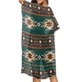 thumbnail image 3 of HELLHERO Polyester Long Kimono Swimsuit Cover Up for Beach Loose Free Size Long Kimono Cover Ups for Swimwear Women Geometric Symmetry Design, 3 of 5