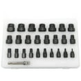 thumbnail image 1 of 26pcs Screw Bolt Extractor Drill Bit Stud Slip Teeth Stripped Broken Remover, 1 of 8