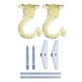thumbnail image 7 of Uxcell Durable Ceiling Hooks with Hardware Zinc Alloy 1.46 inch x 2.17 inch Gold Tone 2 Pcs for Hanging Plants, 7 of 7