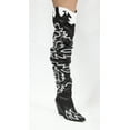 thumbnail image 5 of Cape Robbin Kelsey-21 Black/White Thigh High Over knee Cowgirl Boots (Black/White Stitch, 11), 5 of 6