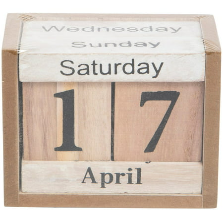 Room 2 Wood Perpetual Calendar, How To Make A Perpetual Wooden Block Calendar