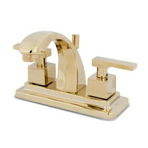 Kingston Brass Executive Two Handle 4" Centerset Lavatory Faucet with Brass Pop-up