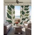 thumbnail image 6 of Green Botanical Leaves Kitchen Curtains Farmhouse Rustic Tropical Cafe Short Curtains for Bathroom Blackout Window Curtain Grommet Small Window Treatment Tier Drapes for Bedroom Living Room 42"x45"x2, 6 of 9