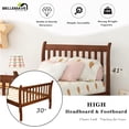 thumbnail image 6 of Bellemave Wood Twin Bed Frame with Headboard and Footboard, Kids Twin Bed Frames No Box Spring Needed for Boys and Girls, Walnut, 6 of 10
