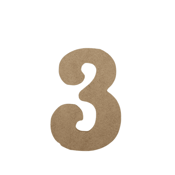 Wooden Number Unfinished, Beltorian Font, Craft Cutout