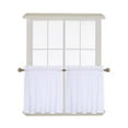thumbnail image 1 of Shininglove Cafe Curtains 24 inch Length, Embossed Textured Soft Microfiber Kitchen Tier Curtains for Bathroom, White, 30"W x 24"L, 2 Pack, 1 of 6