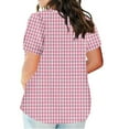 thumbnail image 3 of Blouses pour Femmes, T-shirt Décontracté à Manches Courtes Imprimé Col Rond Ample, 3 of 5