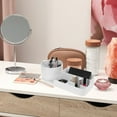 thumbnail image 3 of White Plastic Makeup Organizer with Rotating Design for Desk Storage and Decor 1 Piece, 3 of 6