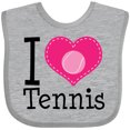 thumbnail image 3 of Inktastic Tennis Player I Love Tennis Girls Baby Bib, 3 of 4
