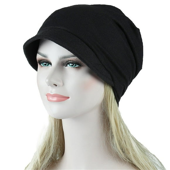 Fgnfyis Women Soild India Muslim Stretch Turban Hat Camouflage Hair Loss Head Scarf Wrap Womens Hats Black