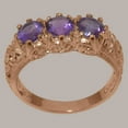 thumbnail image 2 of LBG British Made 14k Rose Gold Natural Amethyst Womens Statement Ring - 33 size options - Size 9.25, 2 of 7