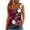 Wine, variant on Simua Summer Tank Top for Women, Ladies Floral Printed Spaghetti Strap Trendy Sleeveless Loose T-shirts, Size S-2XL